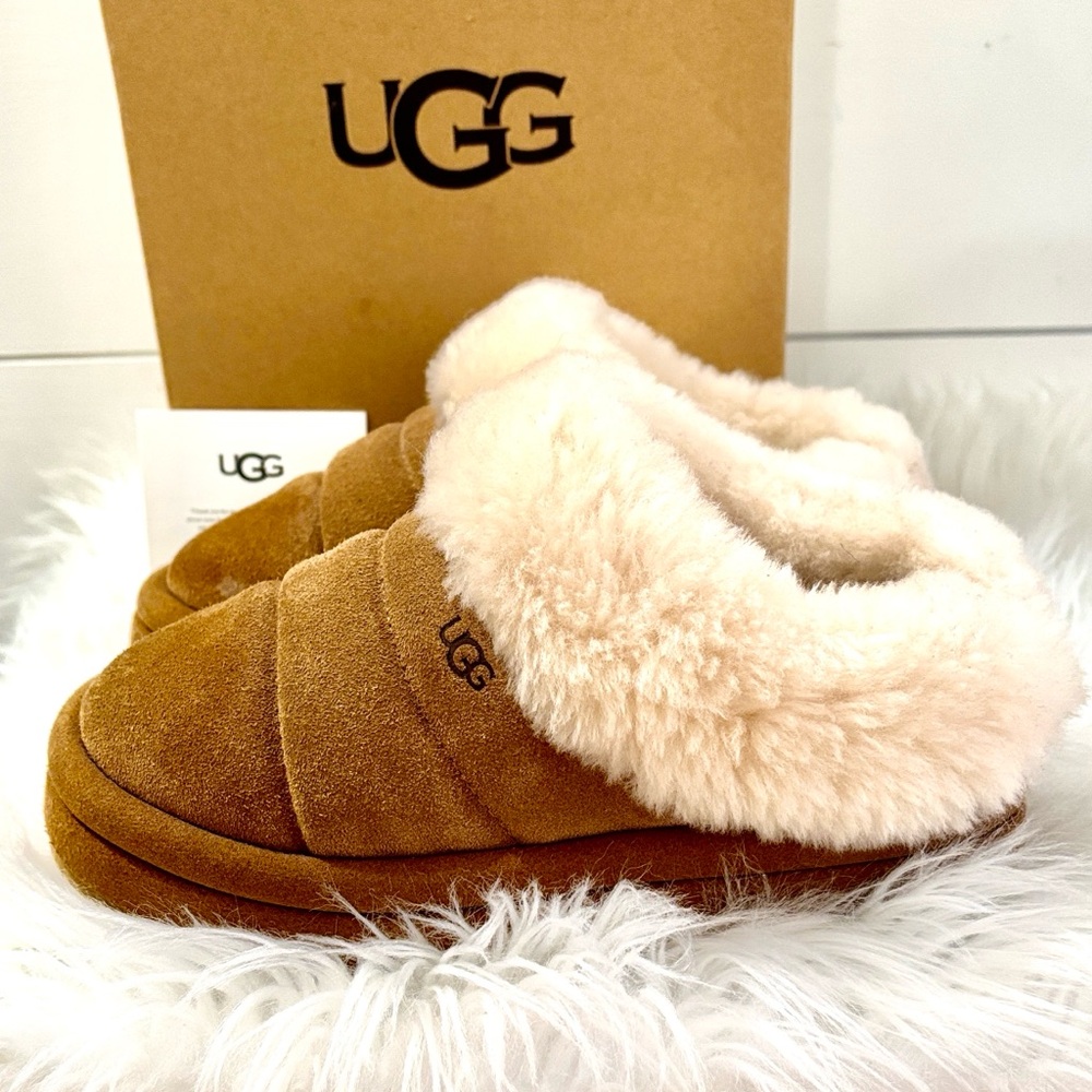 UGG Tazzlita Shoe Chestnut Slipper Kid Youth Sz 2 Excellent Preowned Condition